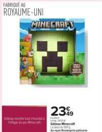 Gâteau Minecraft