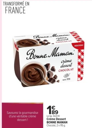 Crème Dessert BONNE MAMAN Chocolat