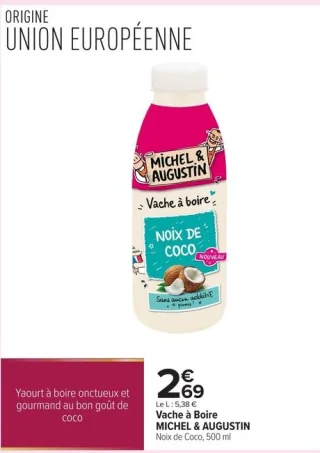 Vache à Boire MICHEL & AUGUSTIN Noix de Coco