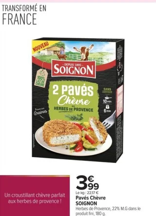 Pavés Chèvre SOIGNON Herbes de Provence