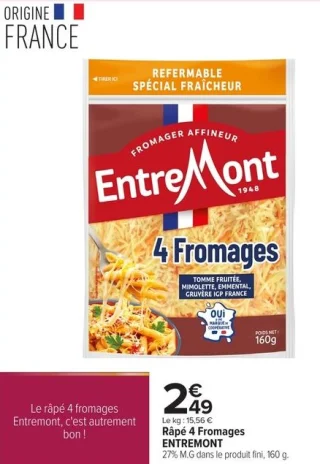 Râpé 4 Fromages ENTREMONT