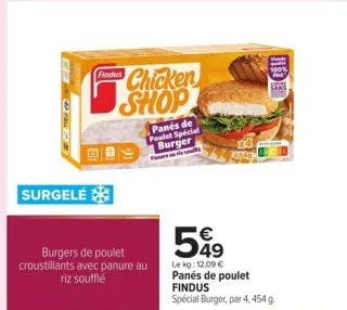 Panés de poulet FINDUS Spécial Burger