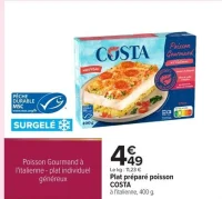 Plat préparé poisson COSTA à l'italienne