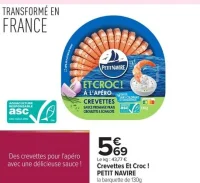 Crevettes Et Croc ! PETIT NAVIRE la barquette