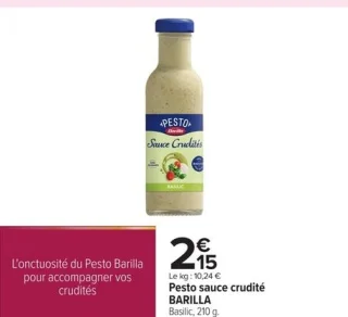 Pesto sauce crudité BARILLA