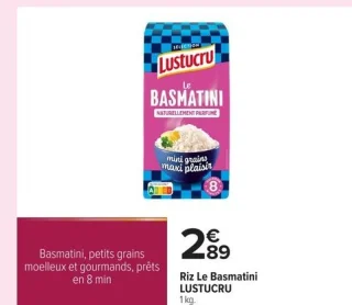 Riz Le Basmatini LUSTUCRU 1 kg.