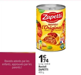 Ravioli ZAPETTI 400 g.