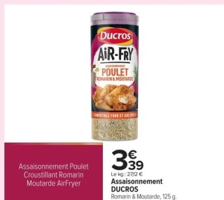 Assaisonnement Ducros Romarin & Moutarde AirFryer