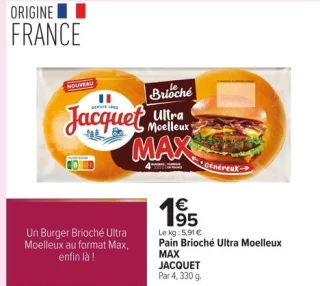 Pain Brioché Ultra Moelleux MAX Jacquet