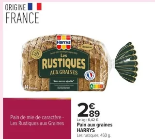 Pain aux graines Harrys Les rustiques