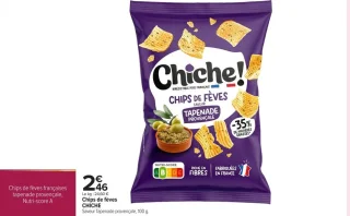 Chips de fèves Chiche Saveur Tapenade provençale