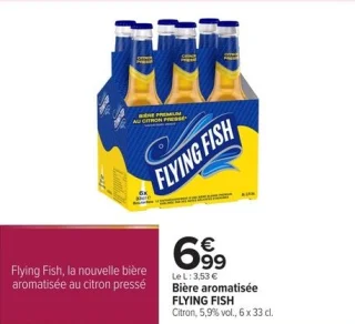Bière aromatisée FLYING FISH Citron, 5,9% vol., 6 x 33 cl.