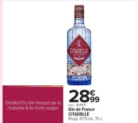 Gin de France CITADELLE Rouge