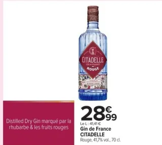 Gin de France CITADELLE Rouge