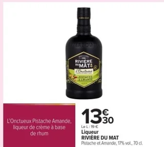 Liqueur RIVIÈRE DU MAT Pistache et Amande