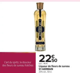 Liqueur de fleurs de sureau ST-GERMAIN 20% vol.
