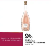Vin Mousseux ESPRIT DE COTE DES ROSES Brut Rosé