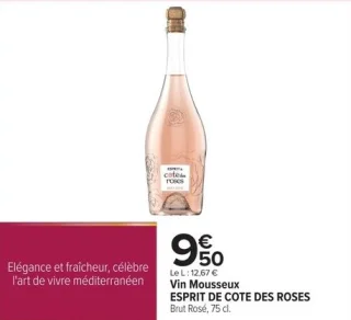 Vin Mousseux ESPRIT DE COTE DES ROSES Brut Rosé