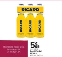 Apéritif anisé RICARD 4,5% vol.