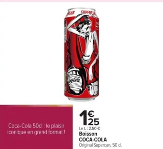 Boisson COCA-COLA Original Supercan, 50 cl.