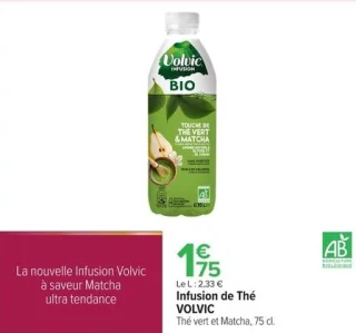 Infusion de Thé VOLVIC Thé vert et Matcha