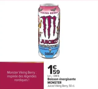Boisson énergisante MONSTER Juiced Viking Berry