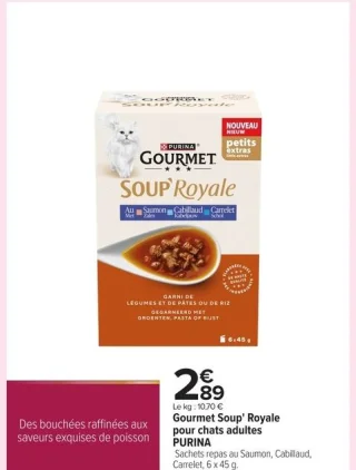 Gourmet Soup' Royale pour chats adultes Purina