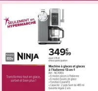 Machine à glaces et glaces à l'italienne 13-en-1 Ninja