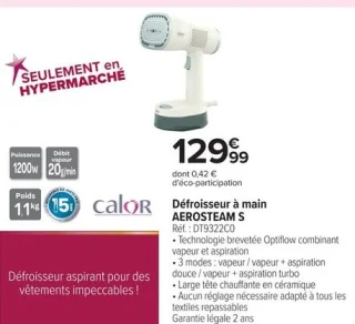 Défroisseur à main AEROSTEAM S Calor