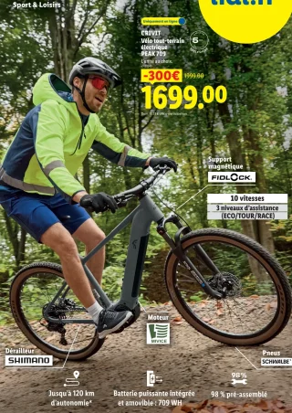 CRIVIT Vélo tout-terrain électrique PEAK 709