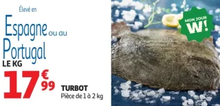 Turbot élevé en Espagne ou au Portugal