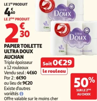 Papier Toilette Ultra Doux Auchan
