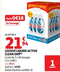 Lessive Liquide Active Clean Skip