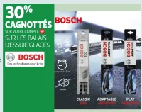 Balais d'essuie-glaces Bosch (Classic Eco, Adaptable Aerotwin, Plat Aerotwin)