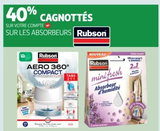 Absorbeurs d'humidité Rubson (Aero 360° Compact, Minifresh)