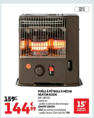 Poêle à pétrole à mèche HEATOR R150C