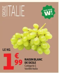 Raisin blanc de Sicile