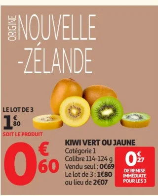 Kiwi vert ou jaune
