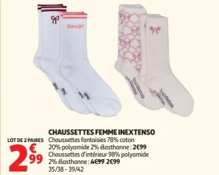 Chaussettes femme Inextenso