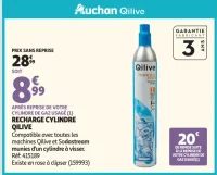 Recharge cylindre de gaz Qilive