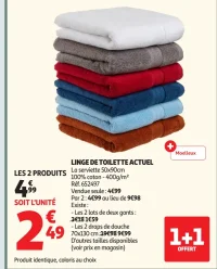 Linge de toilette Actuel