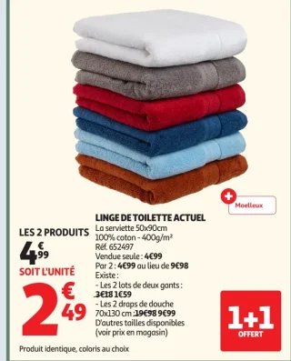 Linge de toilette Actuel