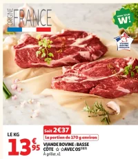Viande Bovine : Basse Côte avec os