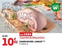 Viande bovine : langue