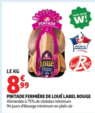 Pintade fermière de Loué Label Rouge