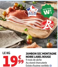Jambon sec montagne noire Label Rouge