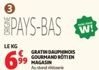 Gratin Dauphinois Gourmand Rôti en Magasin