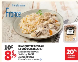 BLANQUETTE DE VEAU ET DUO DE RIZ LE CHEF