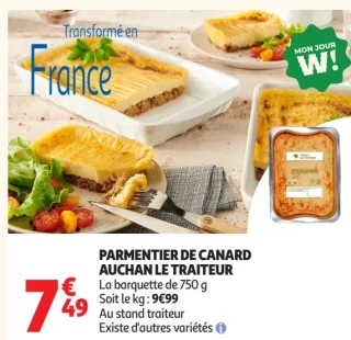 PARMENTIER DE CANARD AUCHAN LE TRAITEUR