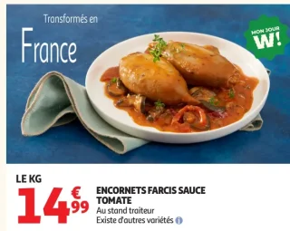 ENCORNETS FARCIS SAUCE TOMATE